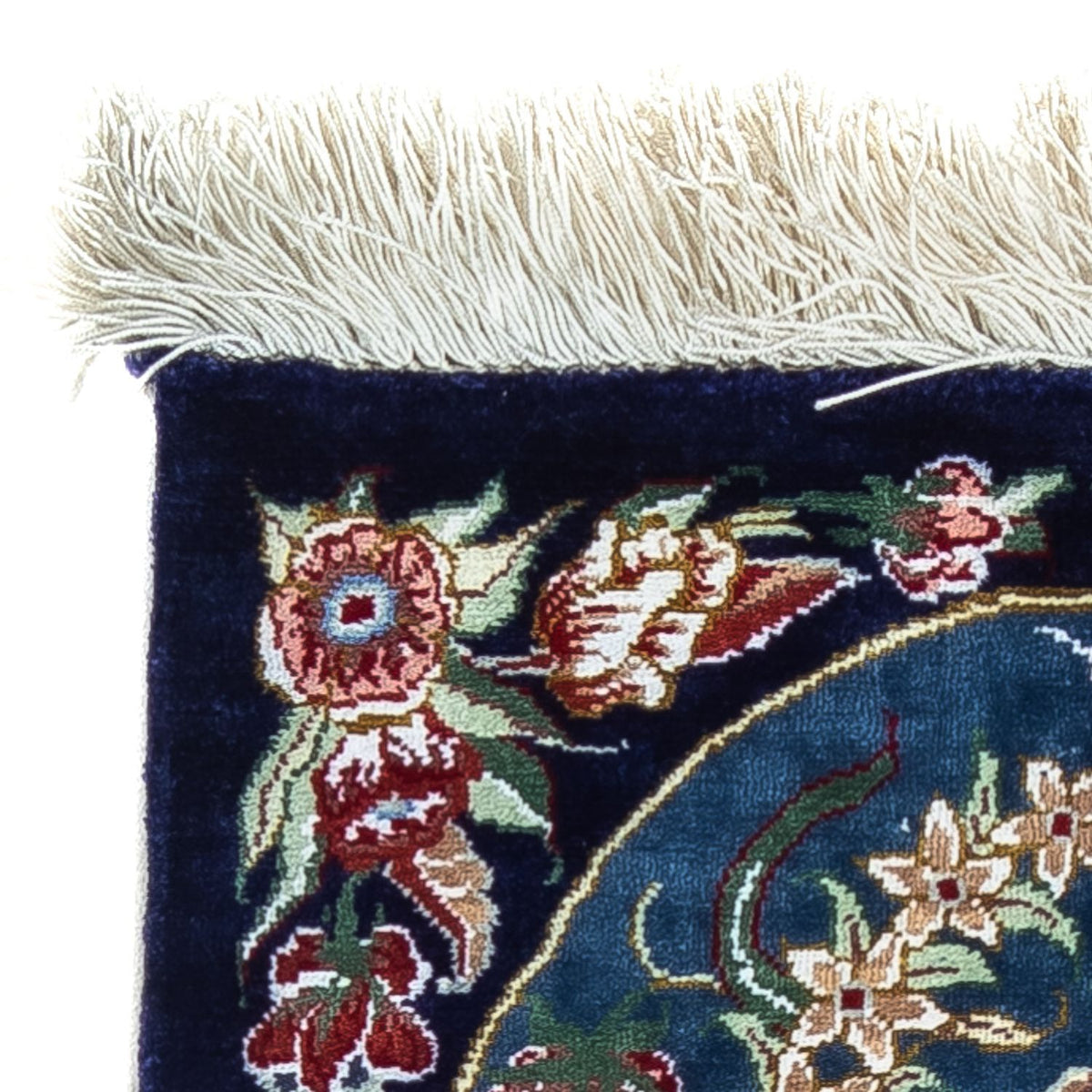 Tappeto di seta - Ghom seta - Premio - 40 x 28 cm - blu scuro