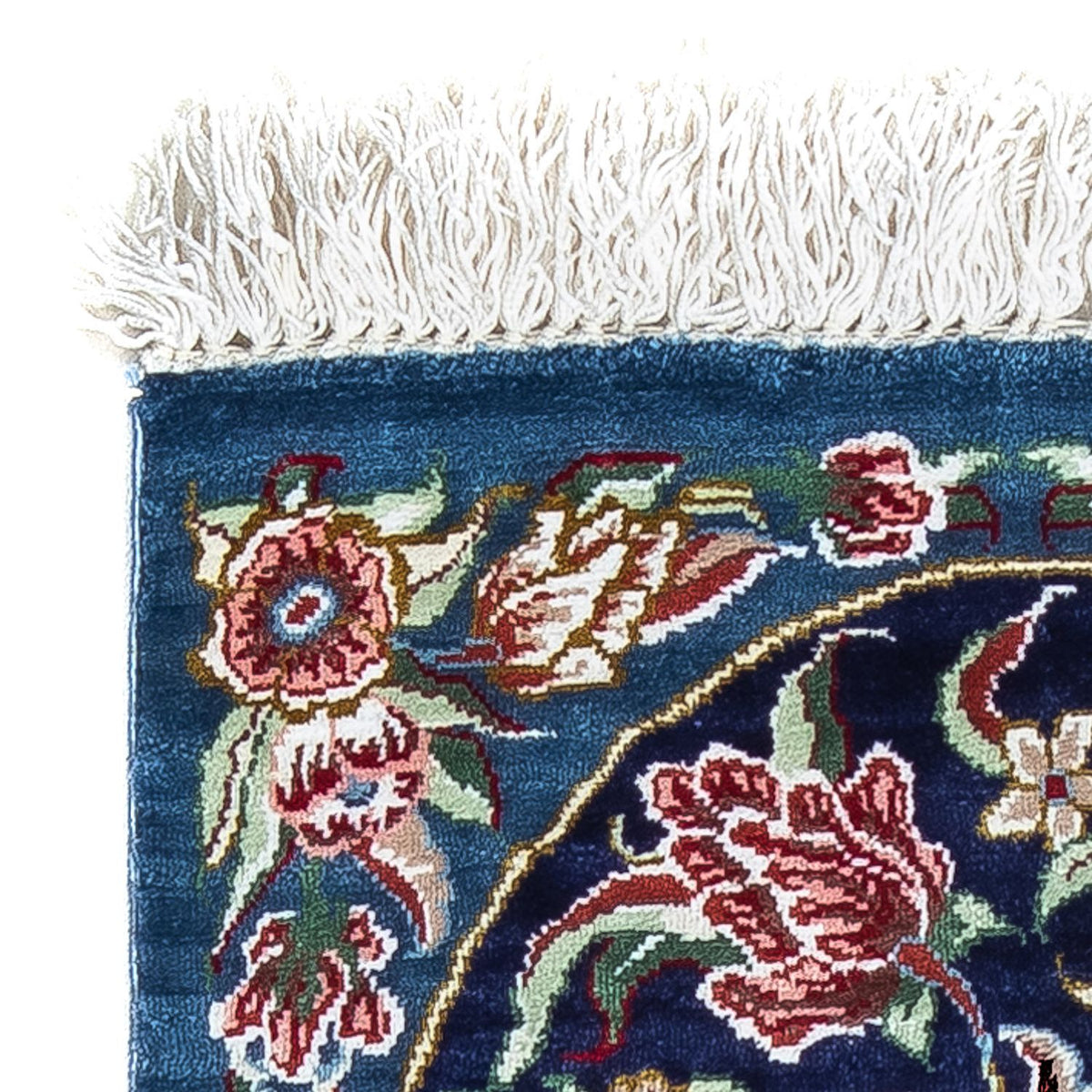 Tappeto di seta - Ghom seta - Premio - 40 x 28 cm - blu scuro