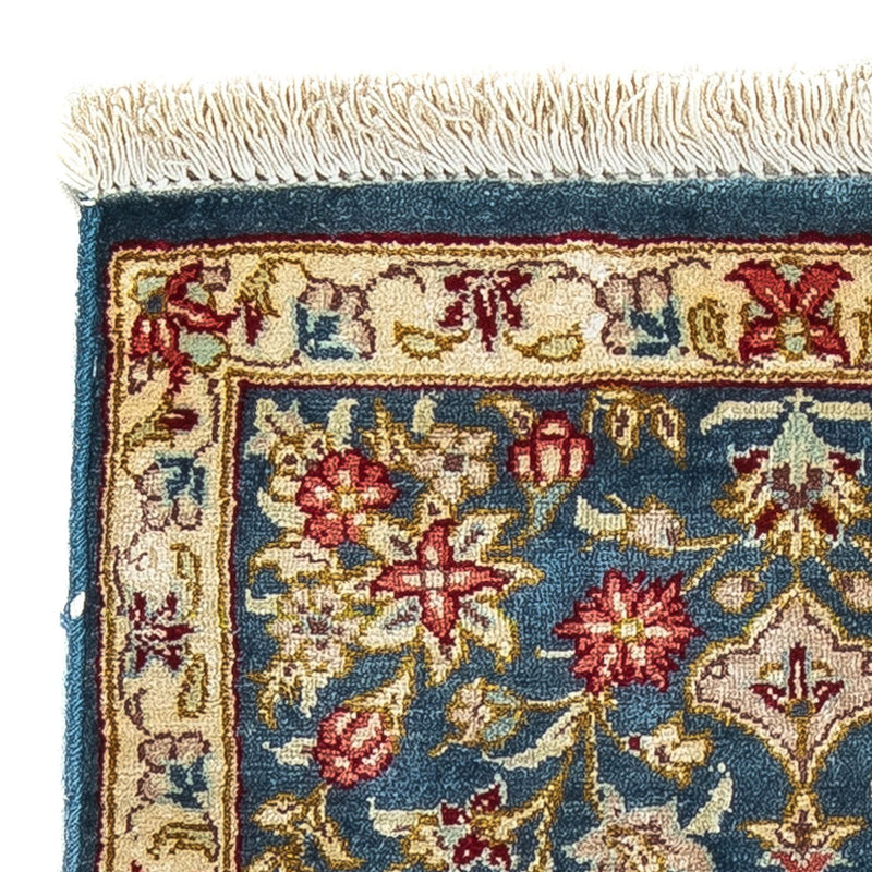 Tappeto di seta - Ghom seta - Premio - 44 x 27 cm - blu scuro