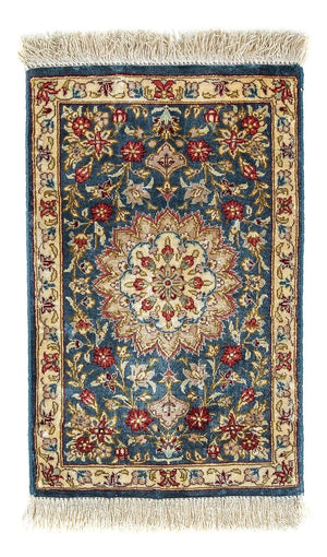 Tappeto di seta - Ghom seta - Premio - 44 x 27 cm - blu scuro