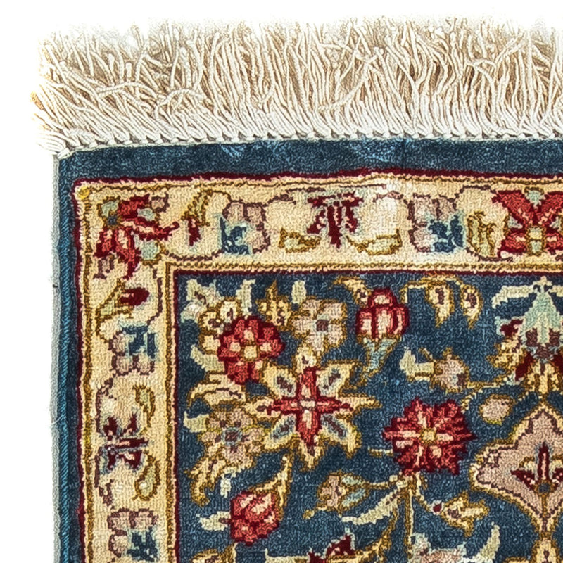 Tappeto di seta - Ghom seta - Premio - 44 x 27 cm - blu scuro