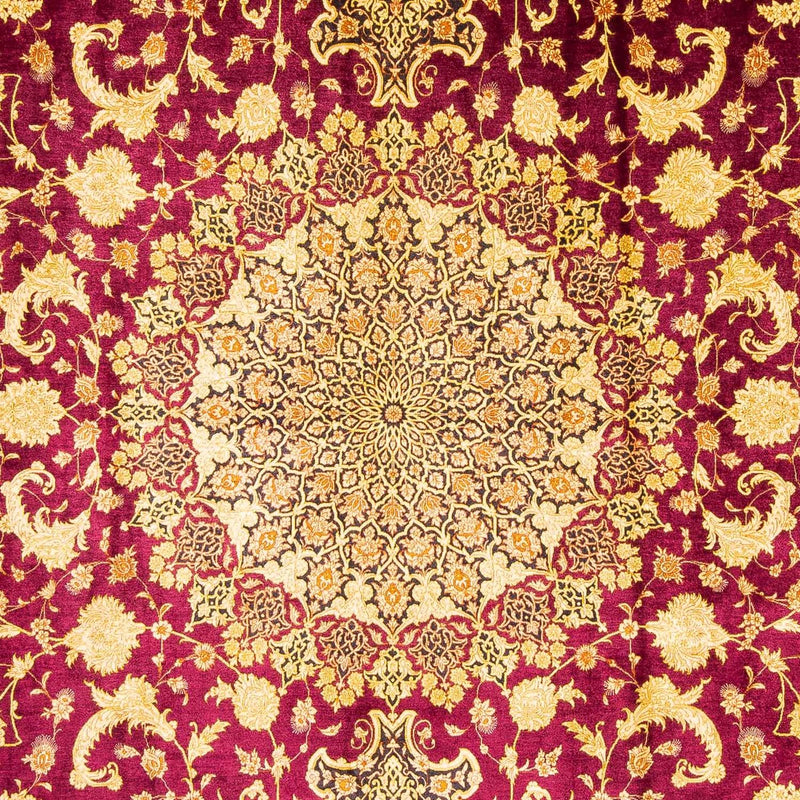 Tappeto Persero - Ghom - 305 x 202 cm - rosso scuro