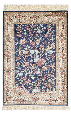 Tappeto Persero - Ghom - 110 x 77 cm - blu scuro