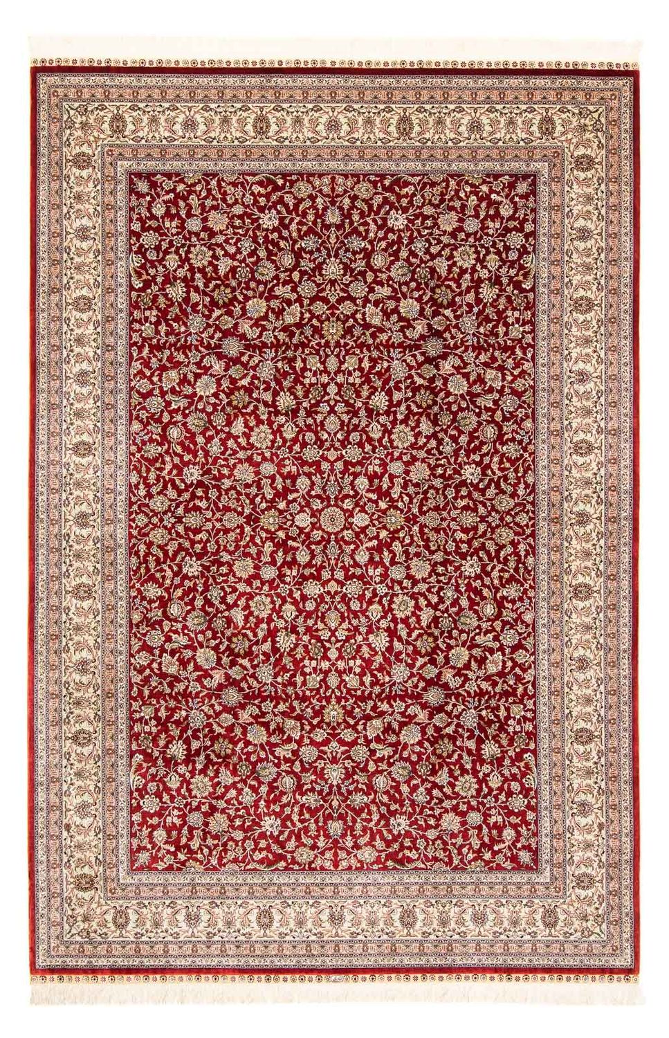 Tappeto orientale - Hereke - 276 x 185 cm - rosso scuro