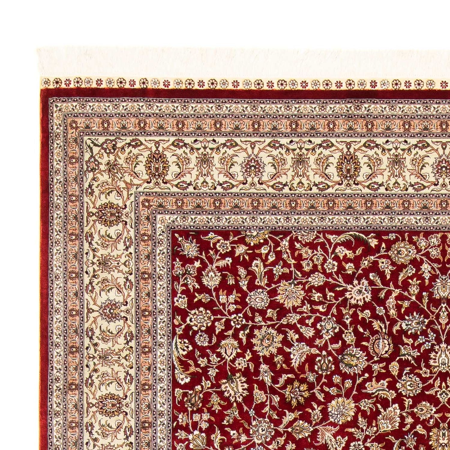 Tappeto orientale - Hereke - 276 x 185 cm - rosso scuro
