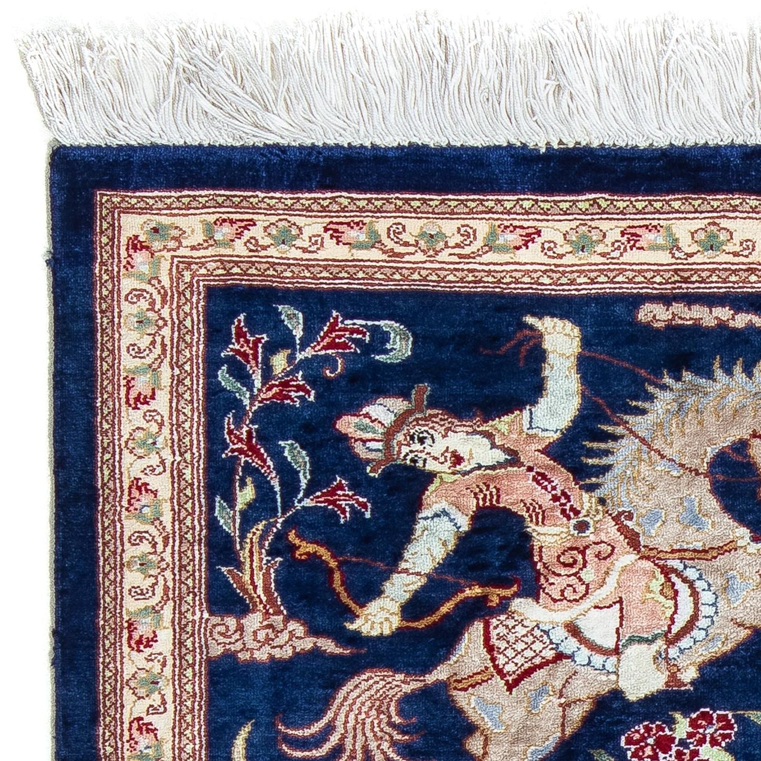 Tappeto Persero - Ghom - 87 x 55 cm - blu scuro