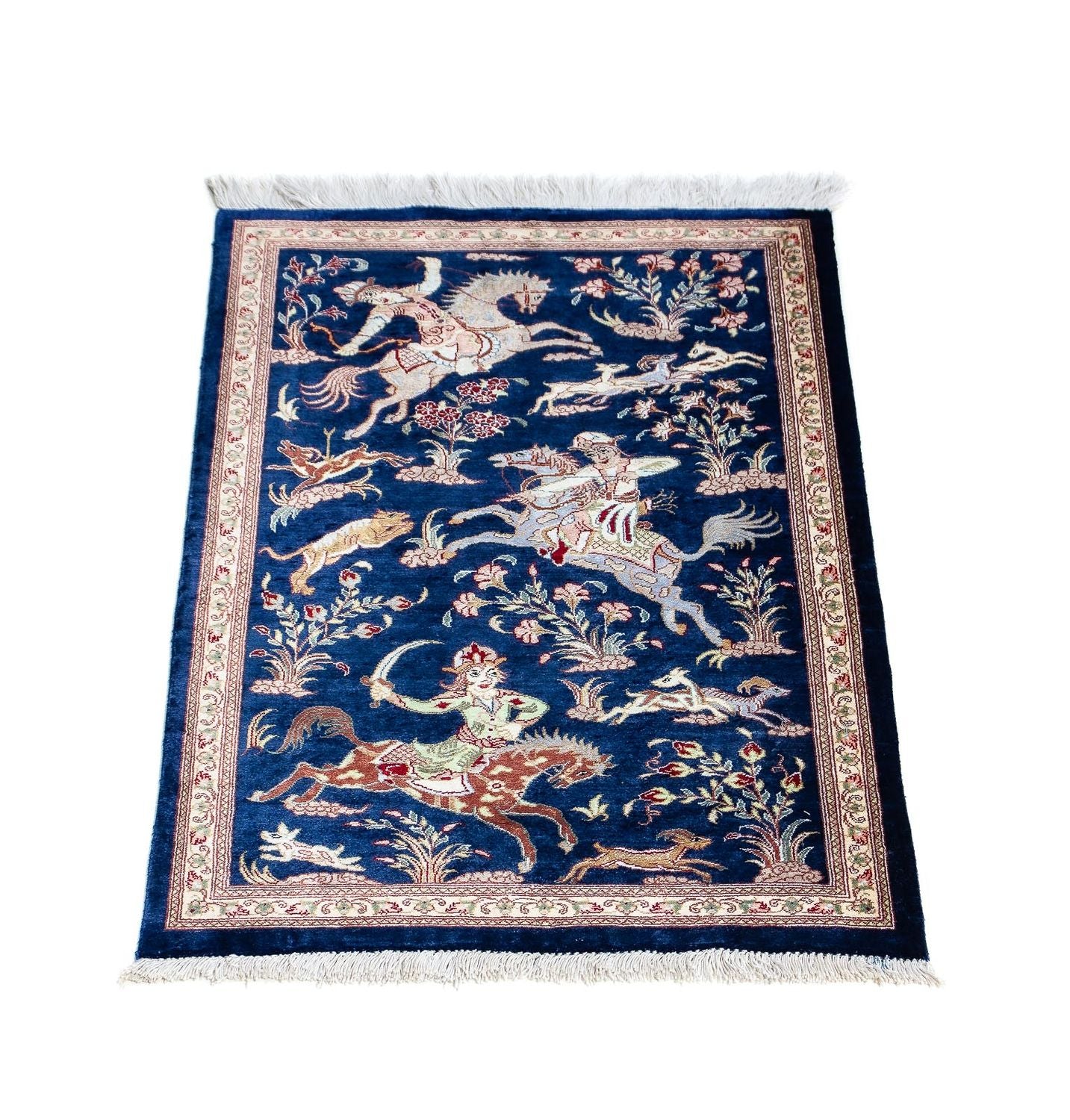 Tappeto Persero - Ghom - 87 x 55 cm - blu scuro