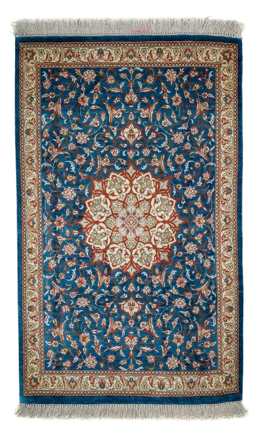 Tappeto Persero - Ghom - 92 x 57 cm - blu scuro