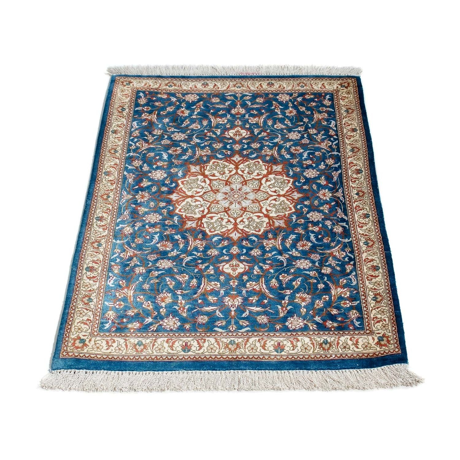 Tappeto Persero - Ghom - 92 x 57 cm - blu scuro