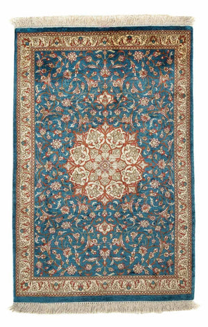 Tappeto Persero - Ghom - 94 x 58 cm - blu