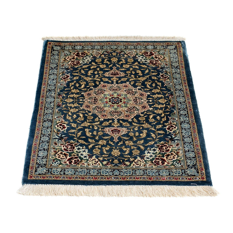 Tappeto Persero - Ghom - 80 x 55 cm - blu scuro
