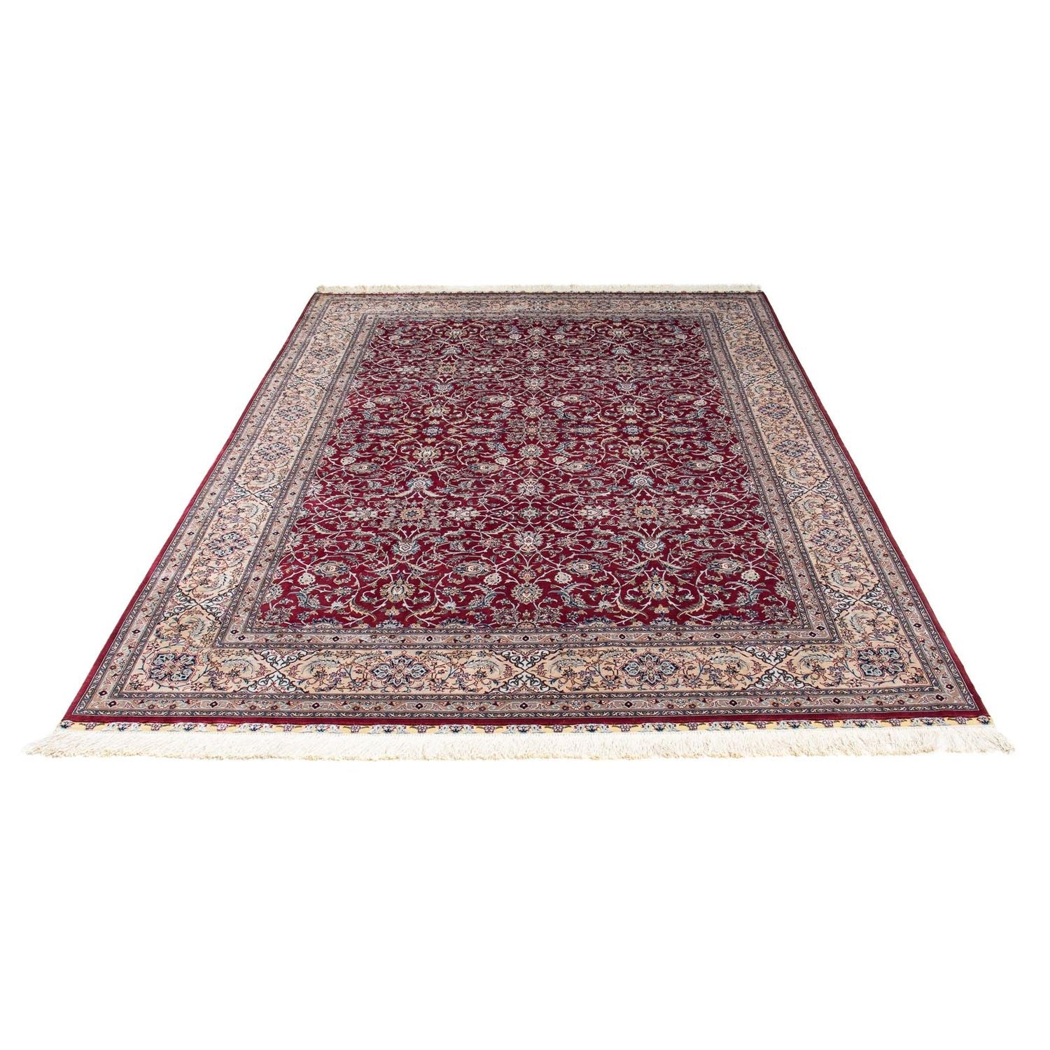 Tappeto orientale - Hereke - 246 x 170 cm - rosso scuro