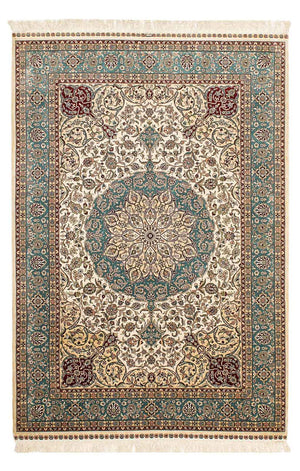 Tappeto di seta - seta cinese - 183 x 122 cm - rosso scuro