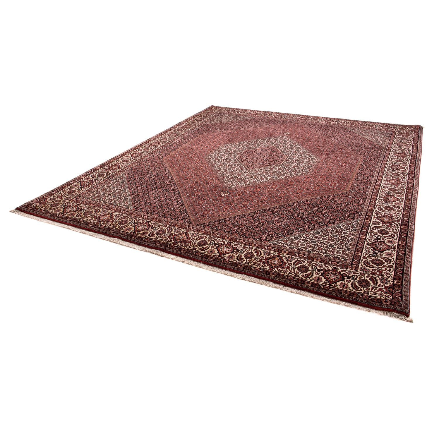 Tappeto Persero - Bidjar - 309 x 256 cm - rosso scuro