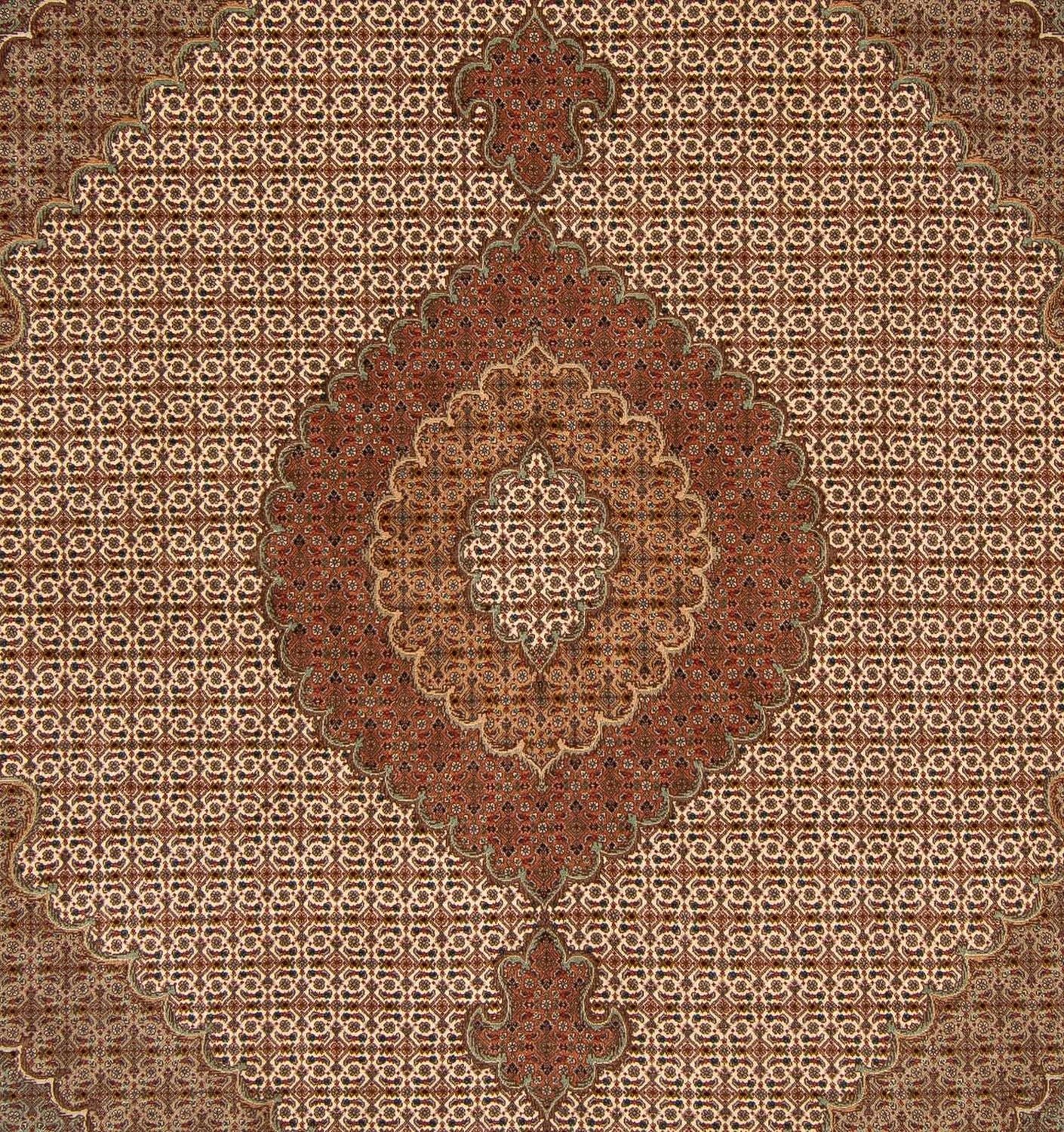 Tappeto Persero - Tabriz - 252 x 202 cm - marrone chiaro