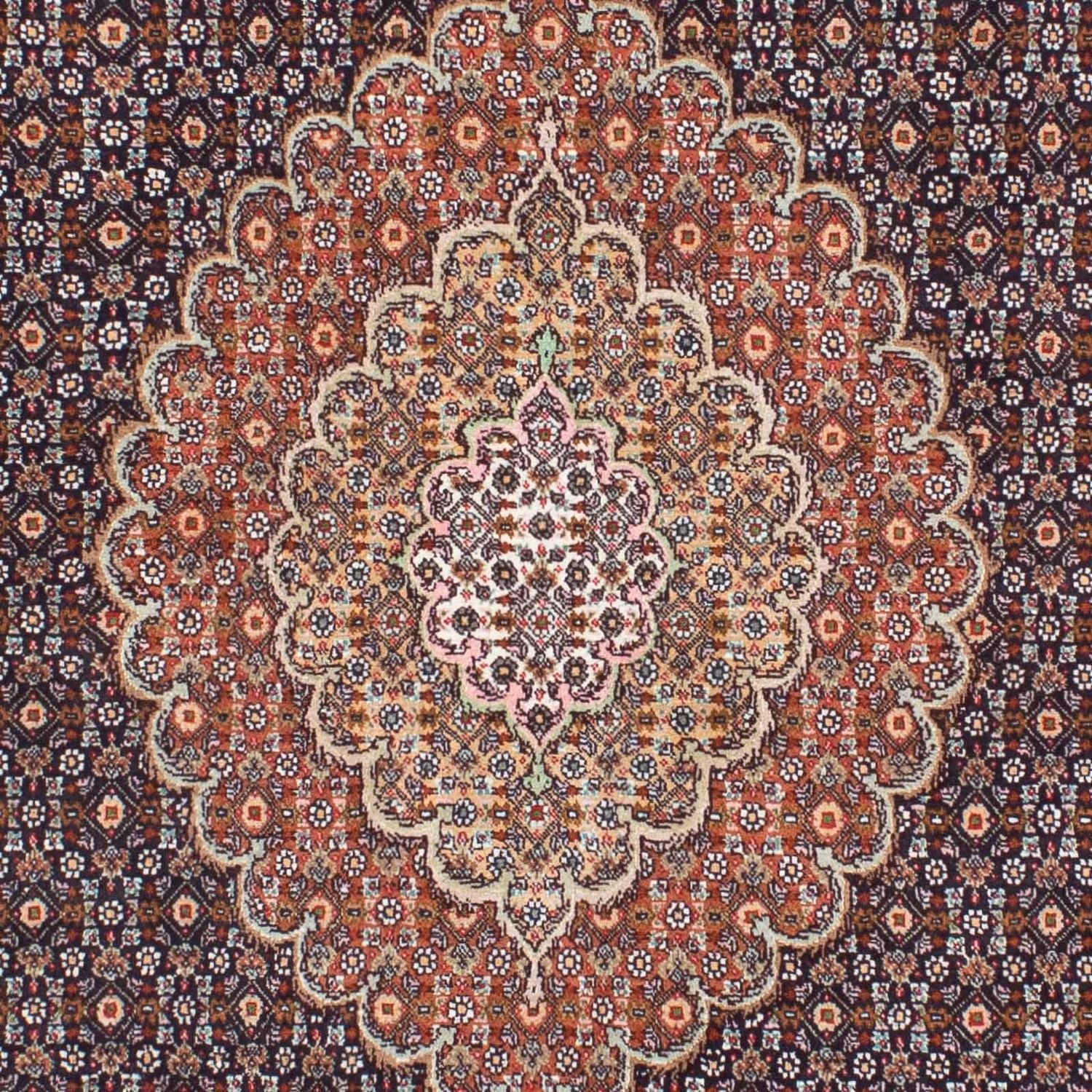 Tappeto Persero - Tabriz - 205 x 154 cm - marrone scuro