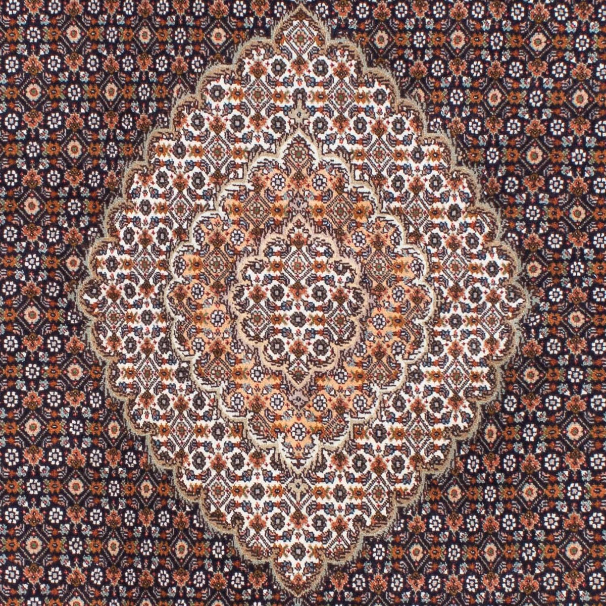 Tappeto Persero - Tabriz - 210 x 155 cm - marrone scuro