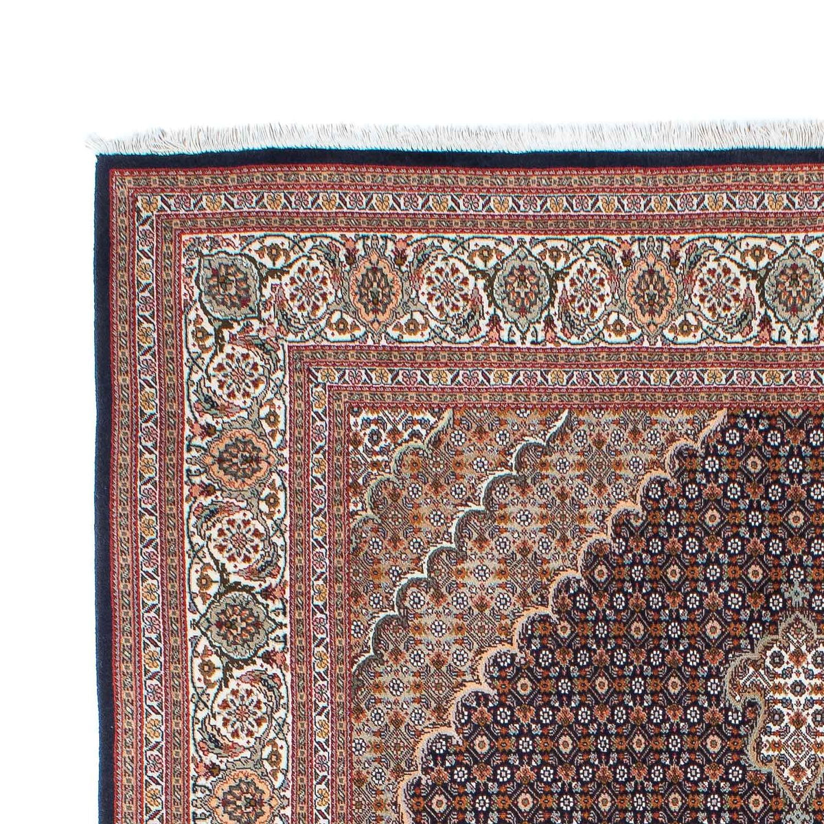 Tappeto Persero - Tabriz - 210 x 155 cm - marrone scuro