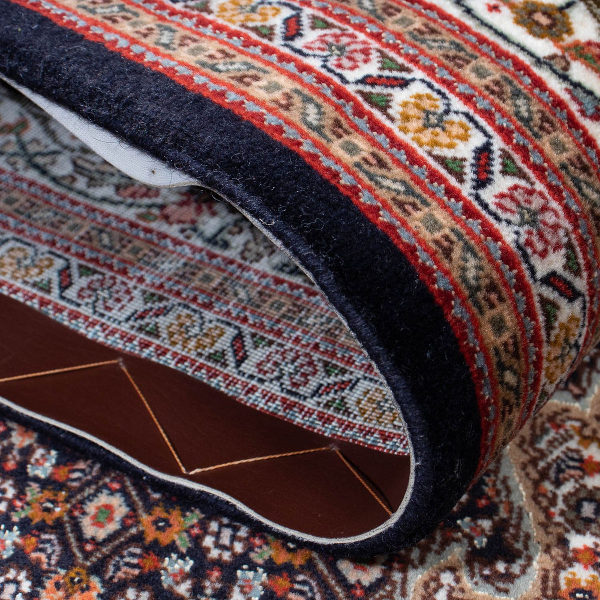 Tappeto Persero - Tabriz - 210 x 155 cm - marrone scuro