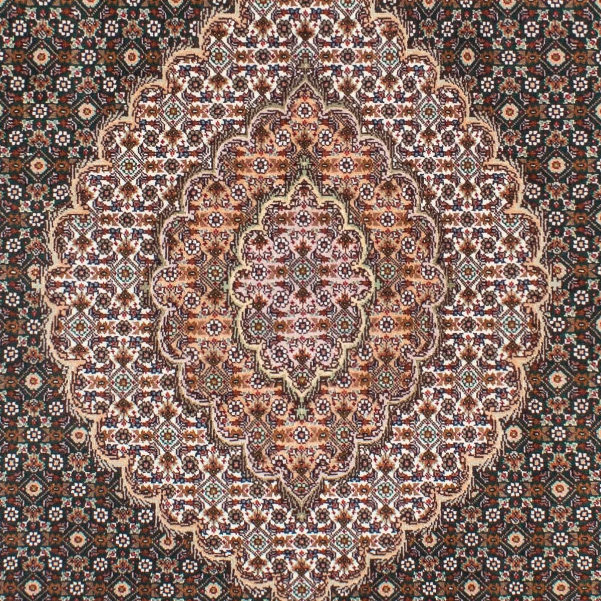 Tappeto Persero - Tabriz - 198 x 152 cm - verde