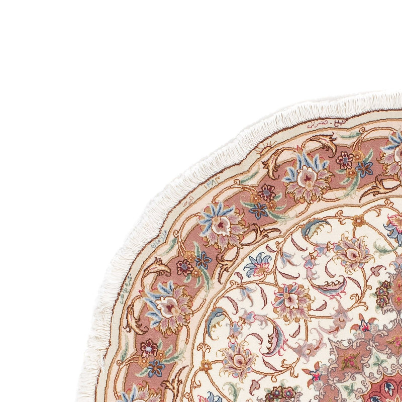 Tappeto Persero - Tabriz - Reale rotondo  - 105 x 105 cm - beige