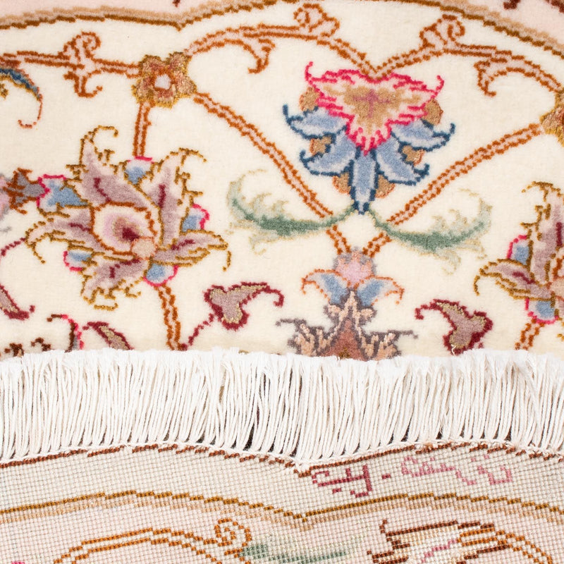 Tappeto Persero - Tabriz - Reale rotondo  - 105 x 105 cm - beige