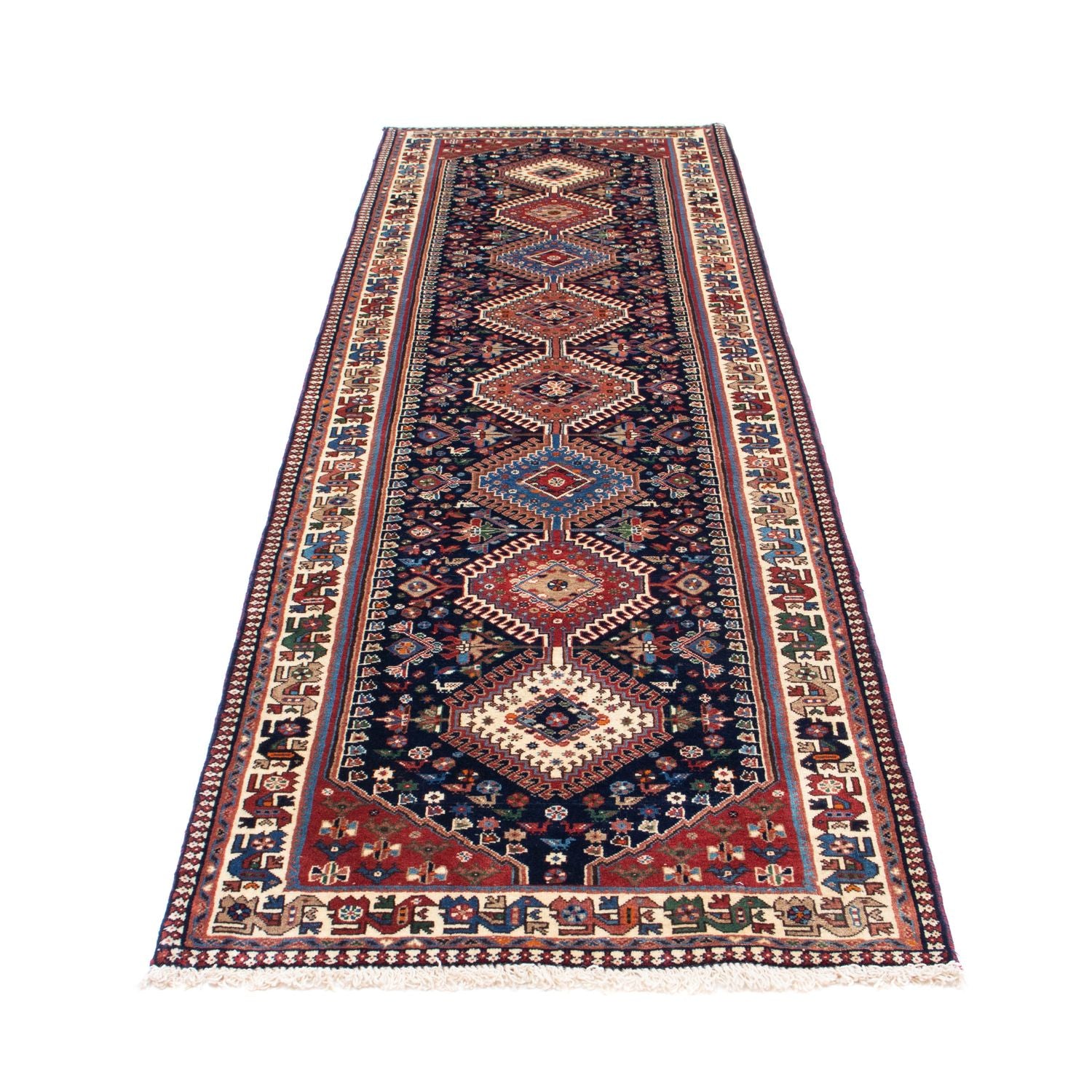 Tappeto corsia Tappeto Persero - Bidjar - 288 x 80 cm - blu scuro