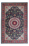 Qom Tappeto 135x204cm - Tappeto persiano - Rettangolo / Blu scuro / 135 x 204 cm Rettangolo