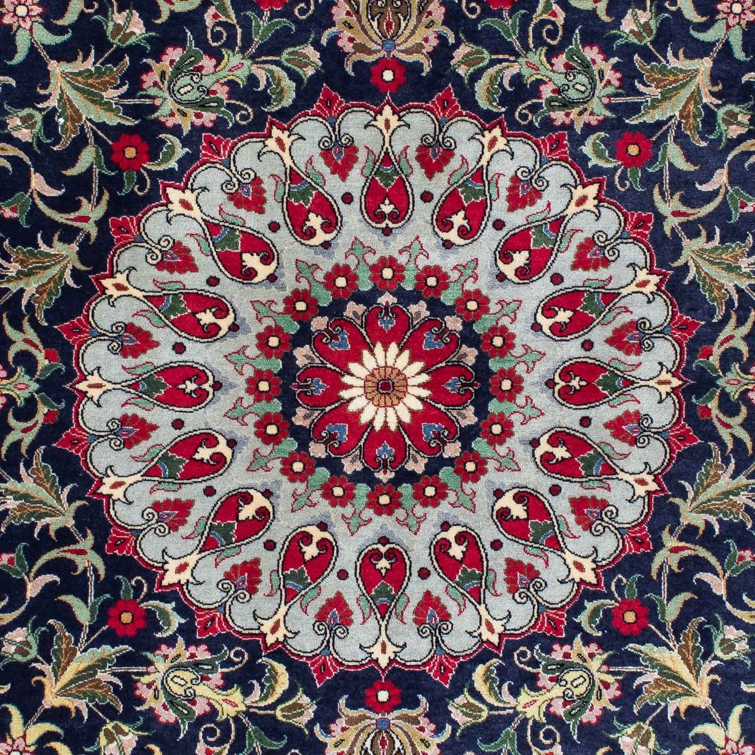 Tappeto Persero - Ghom - 204 x 135 cm - blu scuro