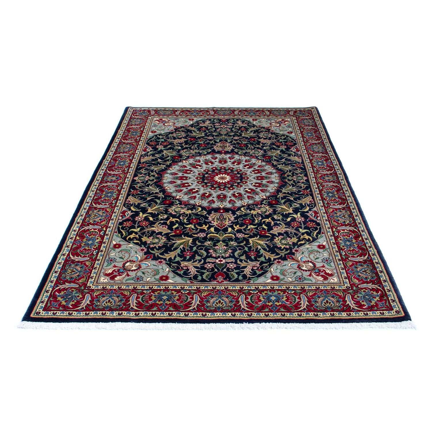 Tappeto Persero - Ghom - 204 x 135 cm - blu scuro