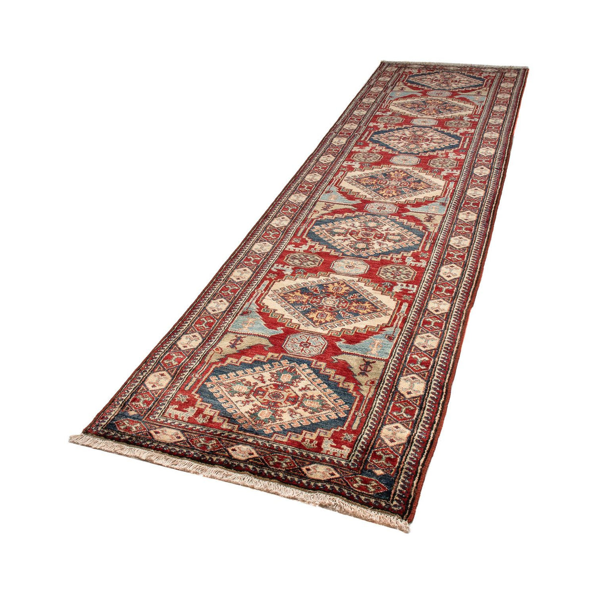 Tappeto corsia Tappeto Ziegler - Kazak - 300 x 76 cm - rosso scuro