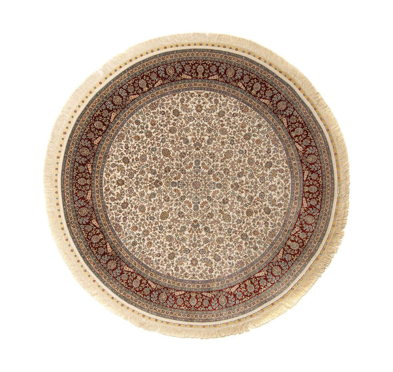 Tappeto orientale - Hereke rotondo  - 185 x 185 cm - beige