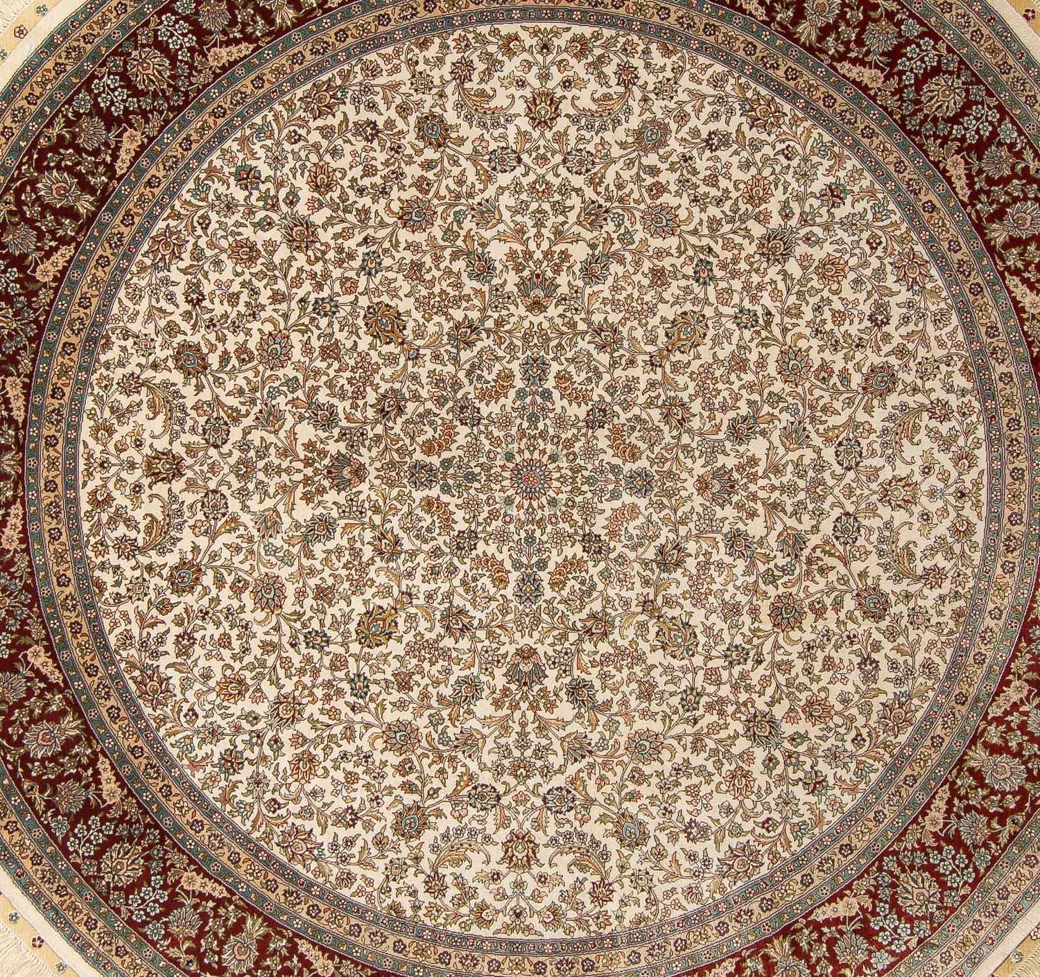 Tappeto orientale - Hereke rotondo  - 185 x 185 cm - beige