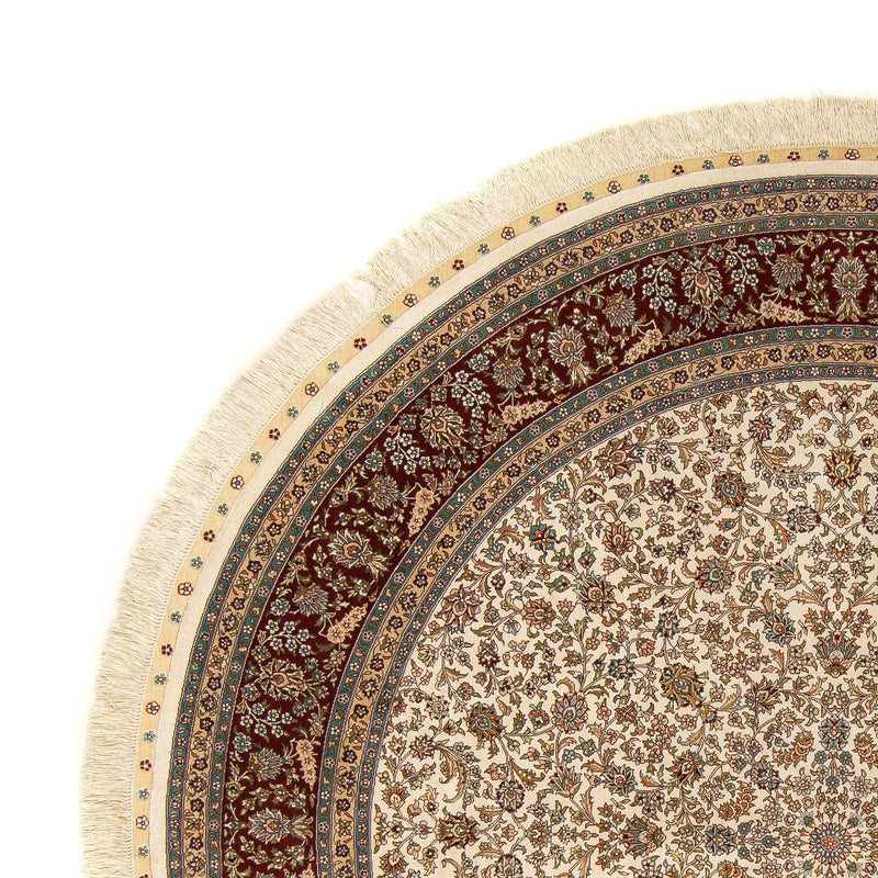 Tappeto orientale - Hereke rotondo  - 185 x 185 cm - beige
