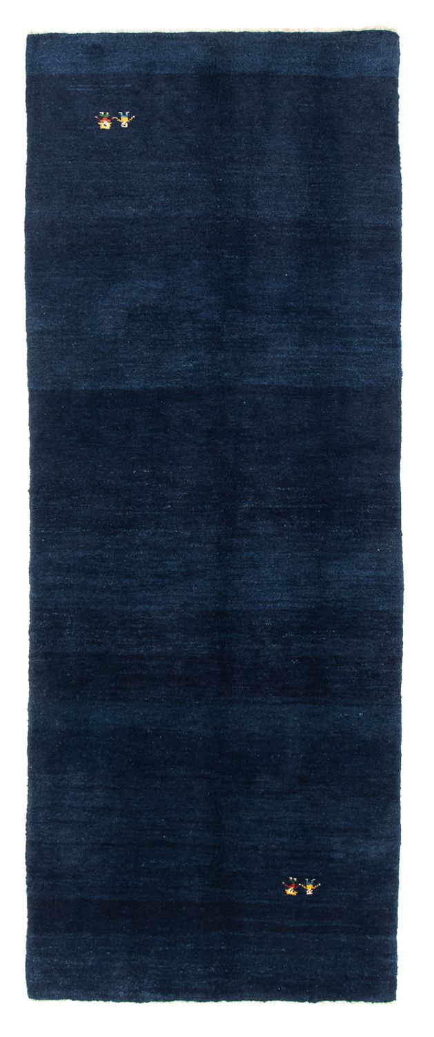Tappeto corsia Tappeto Gabbeh - Persero - 293 x 111 cm - blu scuro
