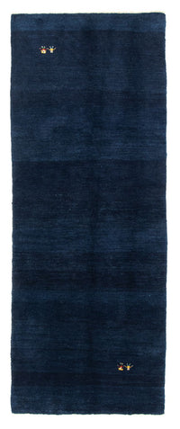 Tappeto corsia Tappeto Gabbeh - Persero - 293 x 111 cm - blu scuro