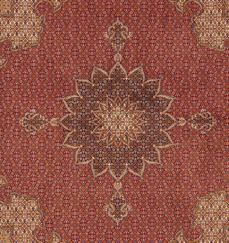Tappeto Persero - Tabriz quadrato  - 204 x 201 cm - rosso scuro
