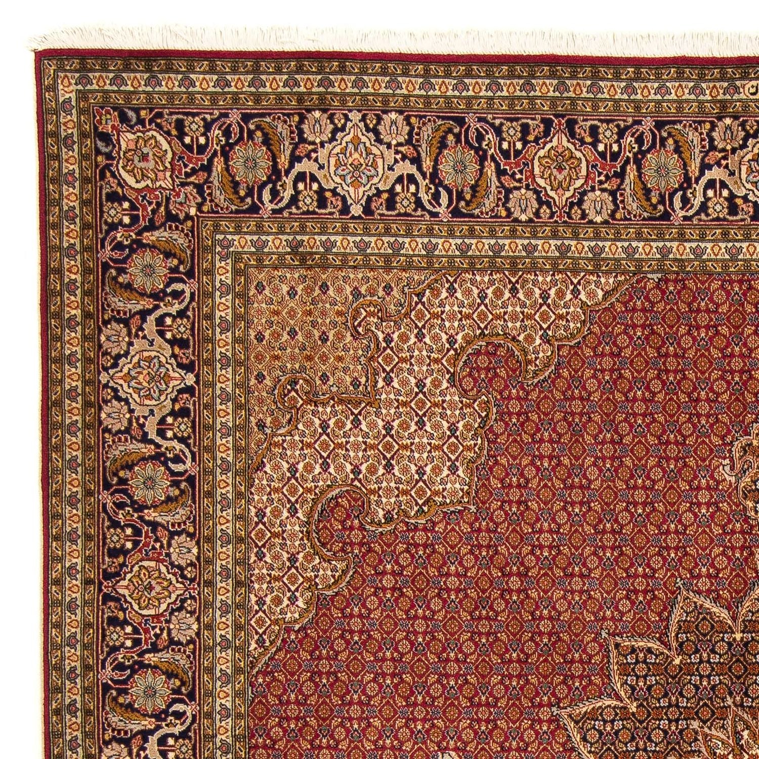 Tappeto Persero - Tabriz quadrato  - 204 x 201 cm - rosso scuro