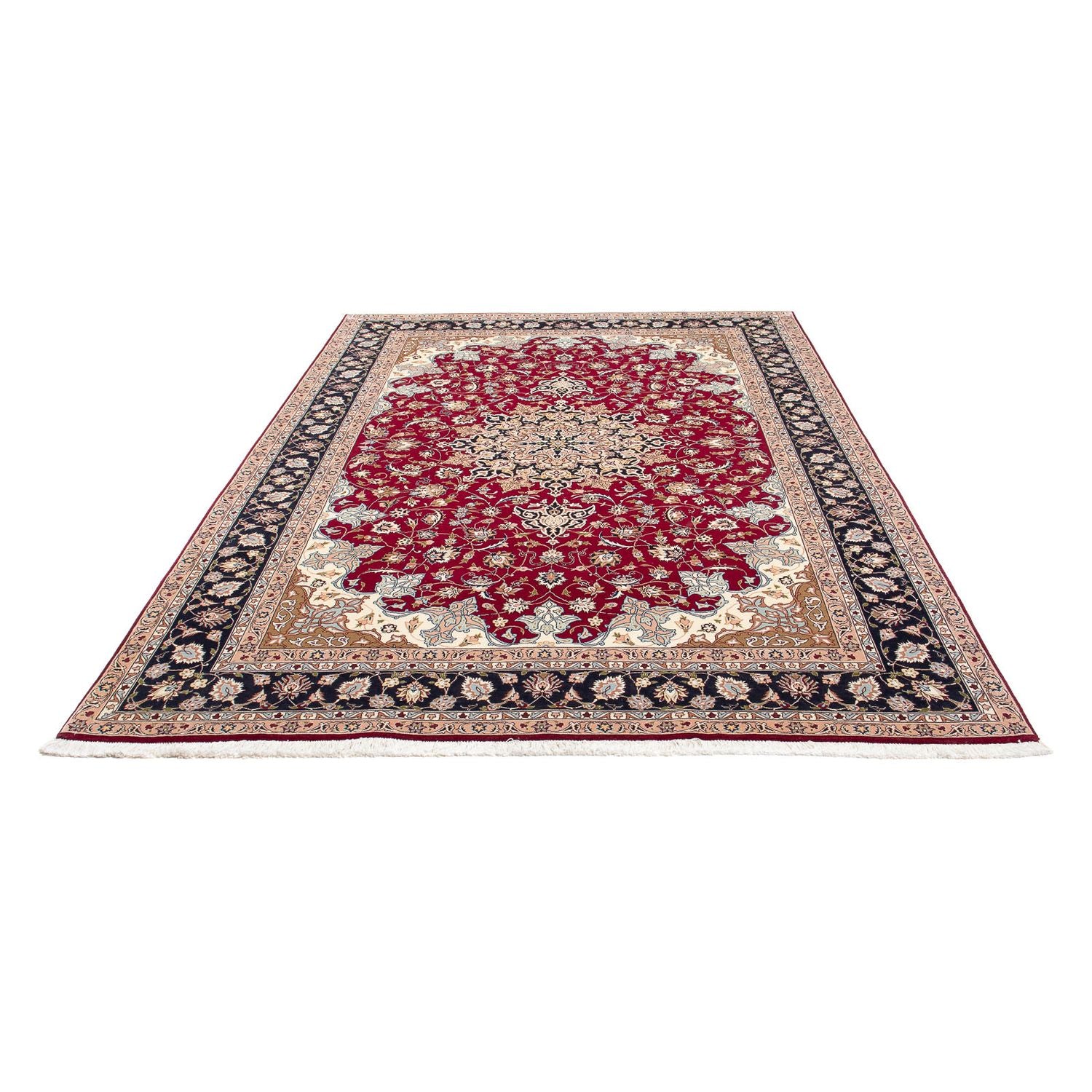 Tappeto Persero - Tabriz - Reale - 293 x 202 cm - rosso scuro