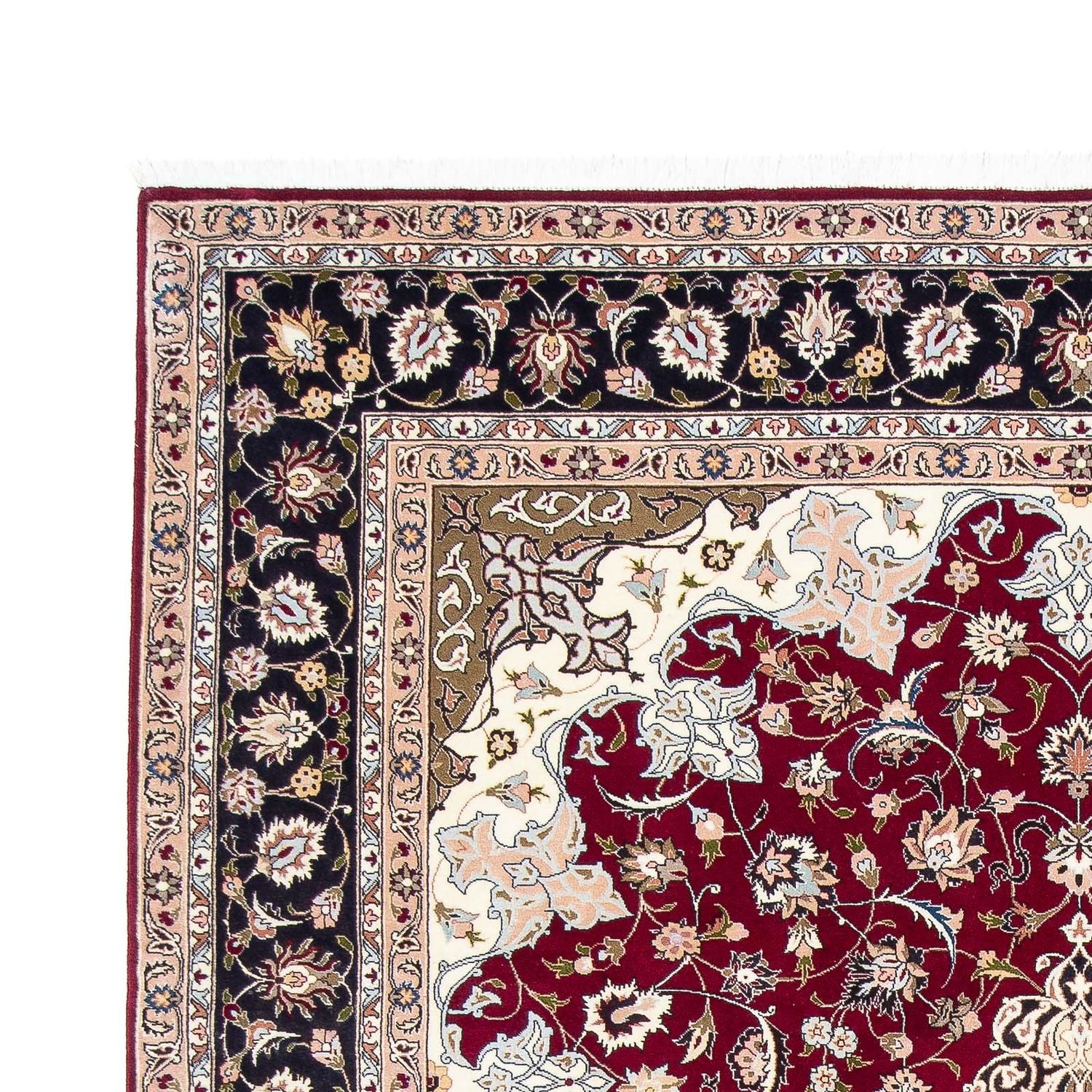 Tappeto Persero - Tabriz - Reale - 301 x 201 cm - rosso scuro