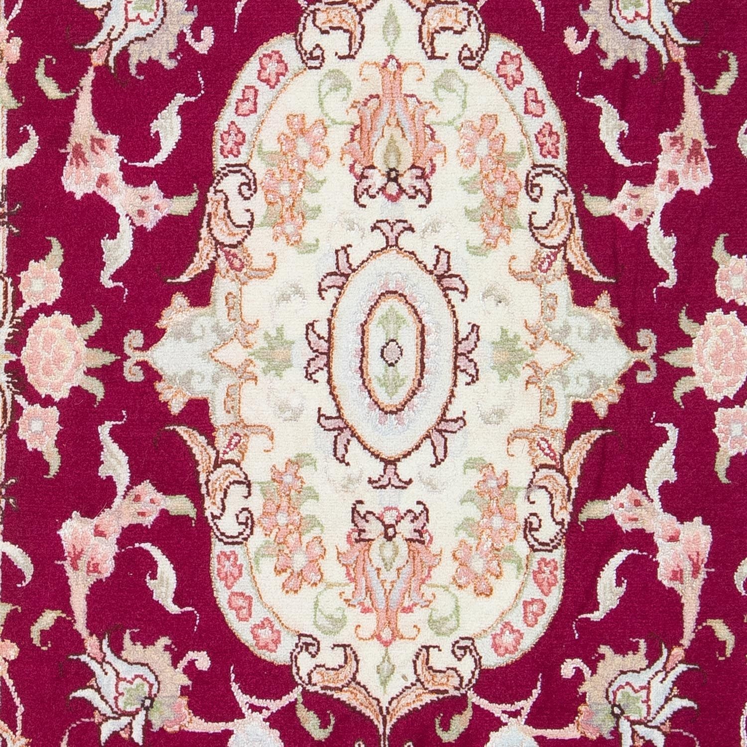 Tappeto Persero - Tabriz - Reale - 98 x 58 cm - rosso scuro