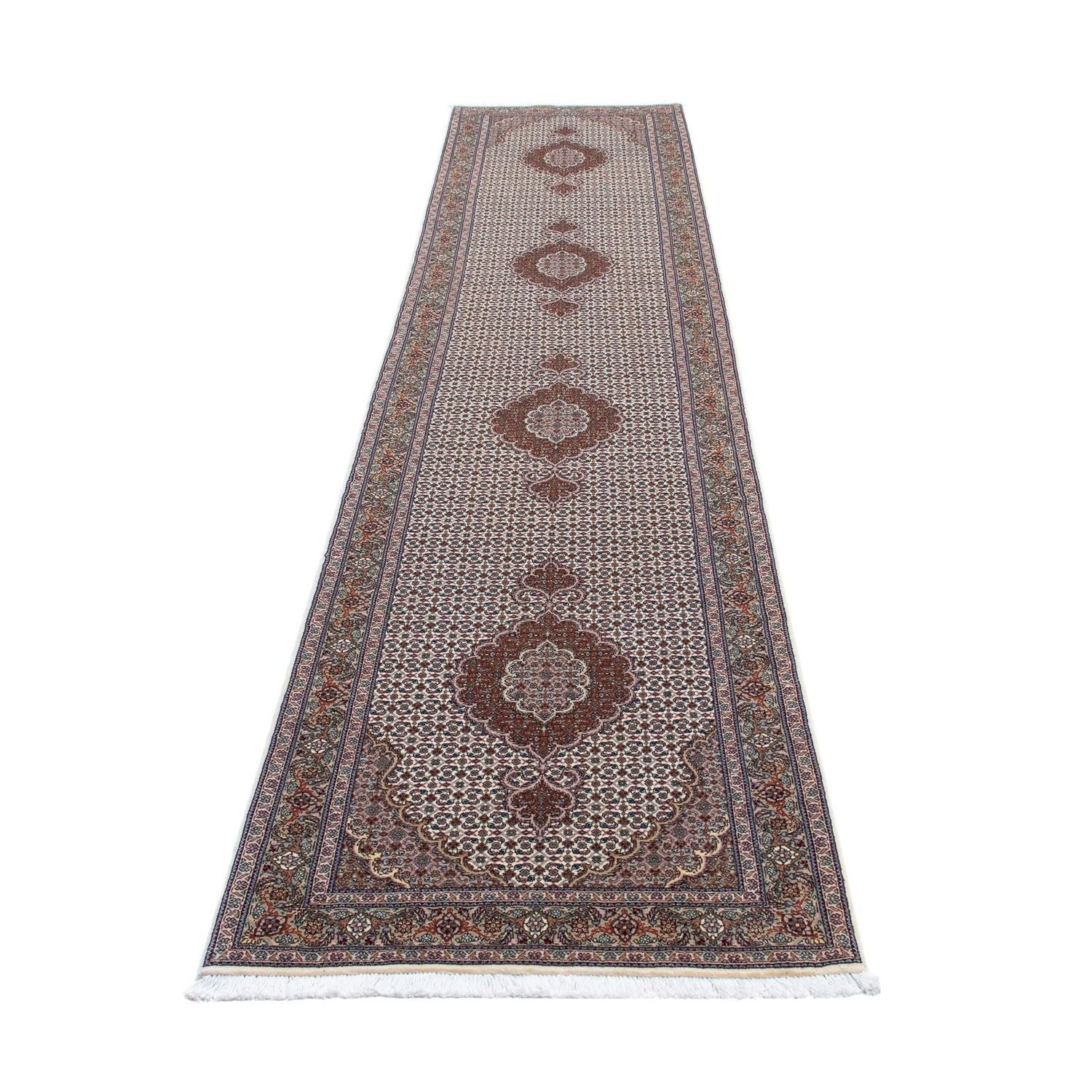 Tappeto corsia Tappeto Persero - Tabriz - 405 x 83 cm - multicolore