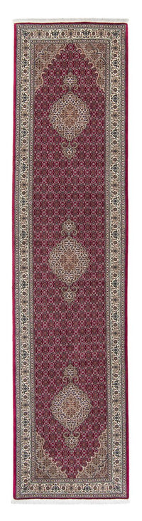 Tappeto corsia Tappeto Persero - Tabriz - 344 x 80 cm - rosso scuro