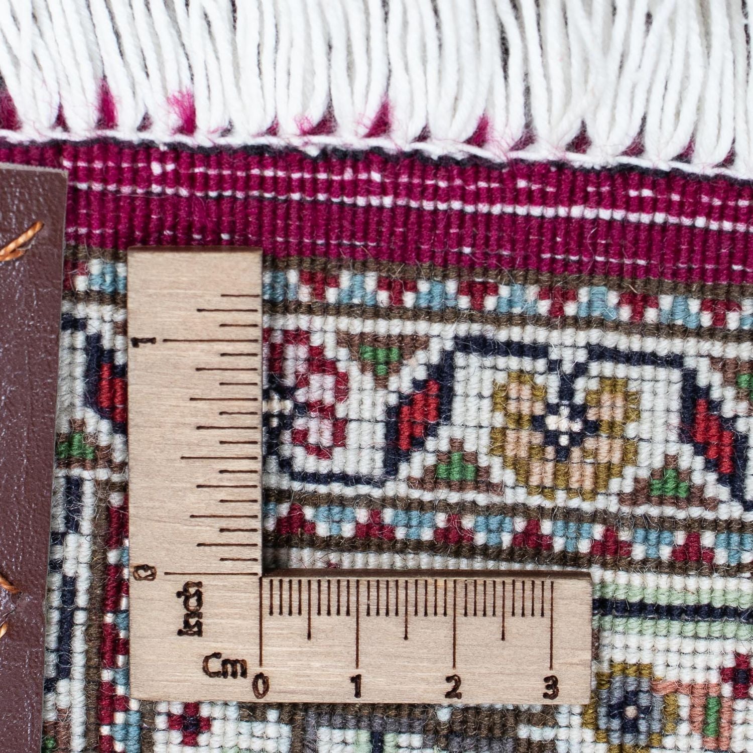 Tappeto corsia Tappeto Persero - Tabriz - 344 x 80 cm - rosso scuro