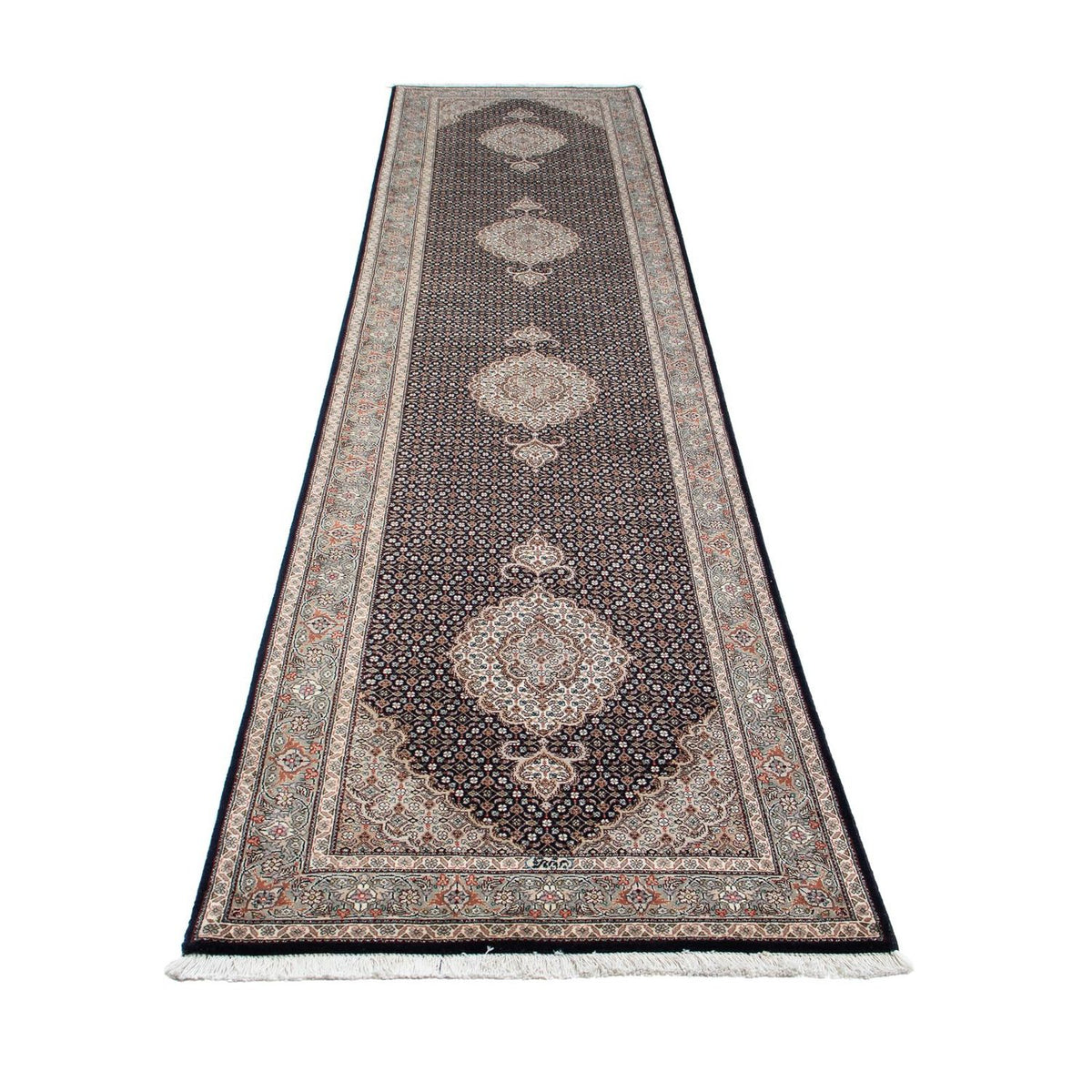 Tappeto corsia Tappeto Persero - Tabriz - 389 x 83 cm - multicolore