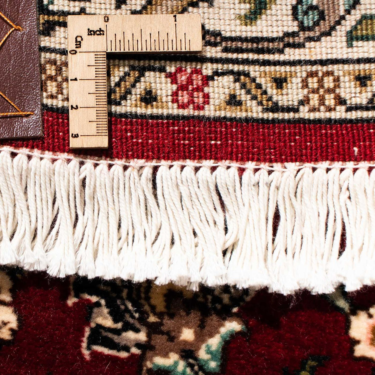 Tappeto corsia Tappeto Persero - Tabriz - Reale - 312 x 77 cm - rosso scuro