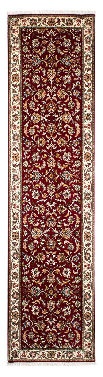 Tappeto corsia Tappeto Persero - Tabriz - Reale - 322 x 85 cm - rosso scuro