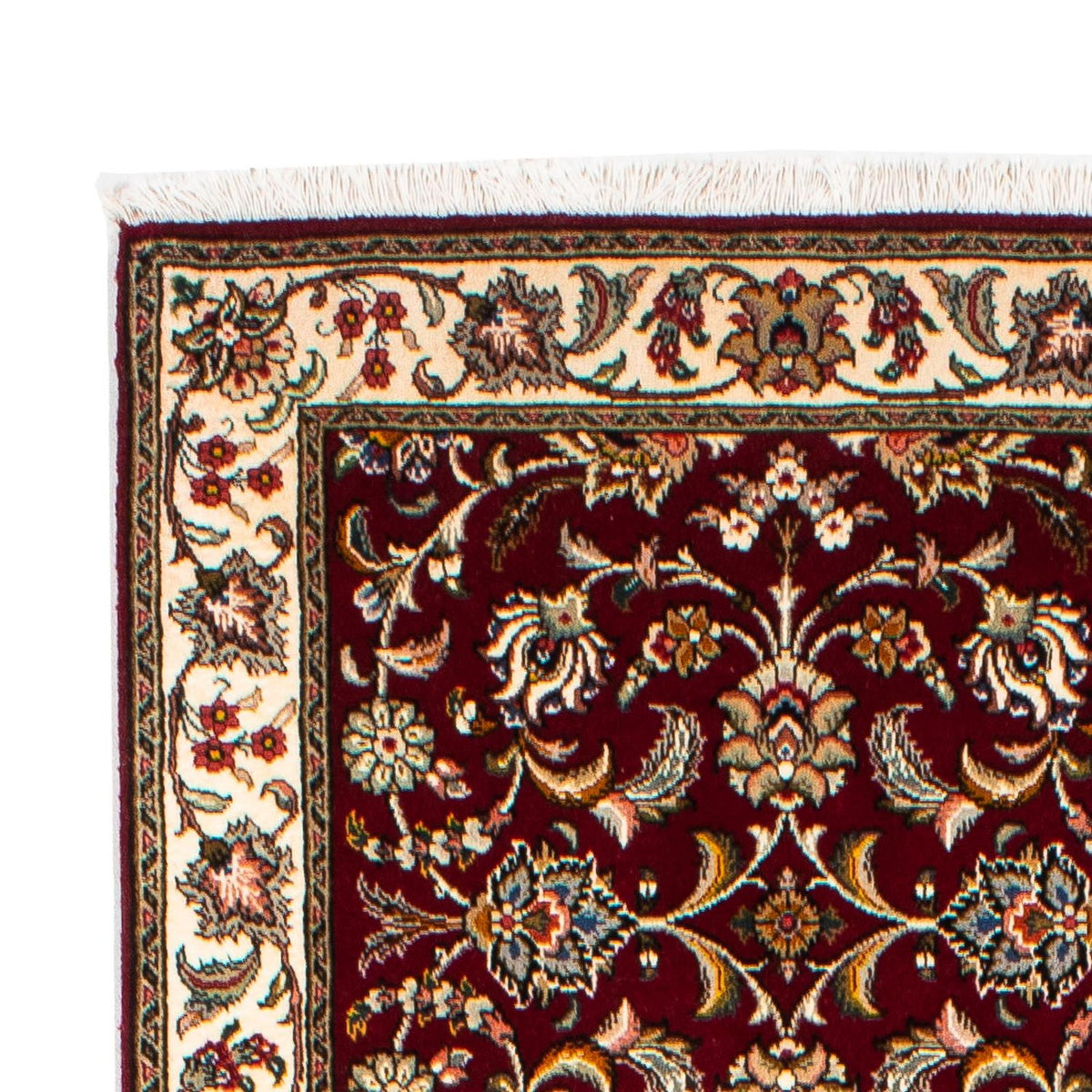 Tappeto corsia Tappeto Persero - Tabriz - Reale - 322 x 85 cm - rosso scuro