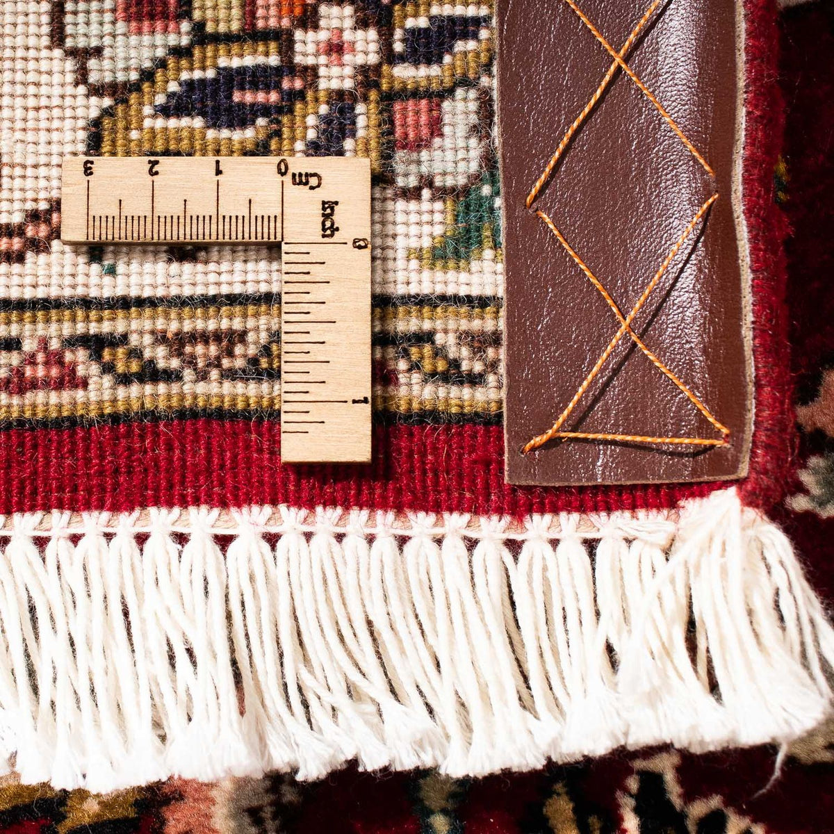 Tappeto corsia Tappeto Persero - Tabriz - Reale - 322 x 85 cm - rosso scuro