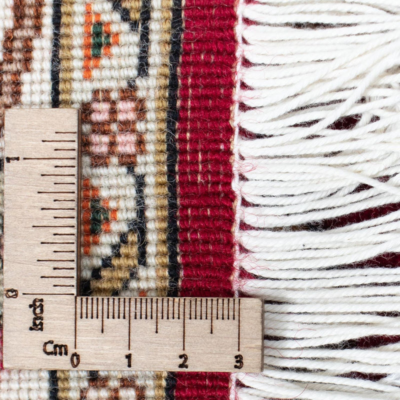 Tappeto corsia Tappeto Persero - Tabriz - Reale - 390 x 87 cm - rosso scuro